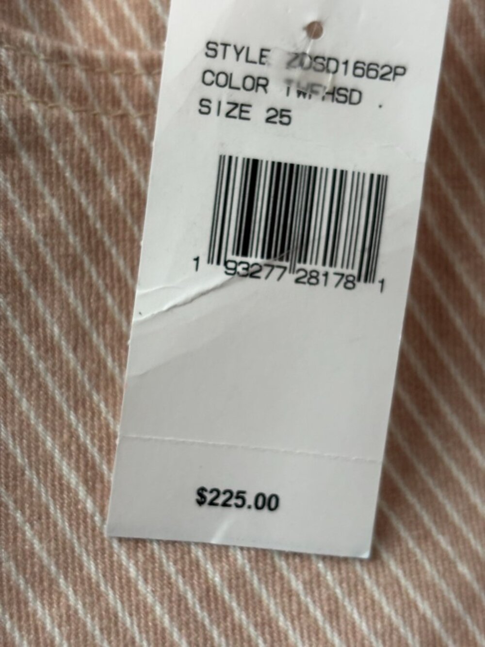 AG Adriano Goldschmied NWT Pink Stripe Jodi Crop Jeans Size 25 NWT - Picture 4 of 7